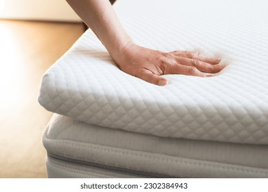 Mattress Memory Foam Bed Topper In Bedroom - Shutterstock ID 2302384943