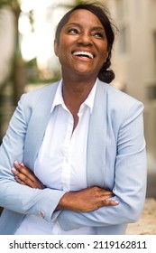 Mature African American woman smiling