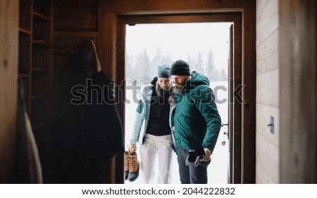 Similar – Image, Stock Photo House in front of the mountain