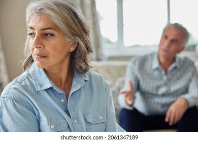 Mature Couple Having Argument At Home - Powered by Shutterstock