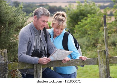 Mature Couple On Country Walk