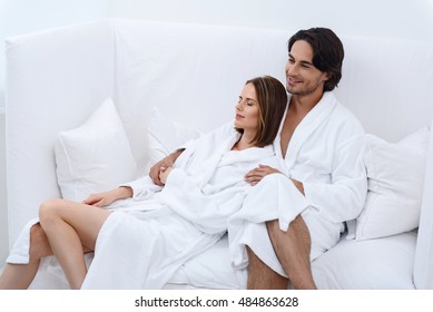 Mature Couple Relaxing Together At Day Spa