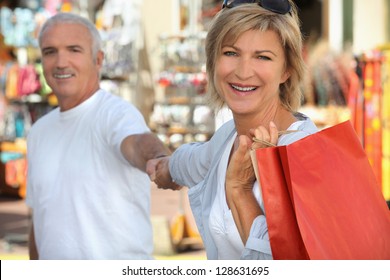 Mature Couple Shopping