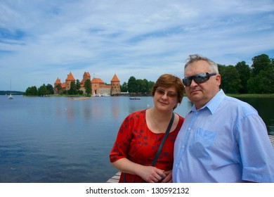 Mature Couple Travels To Europe, Trakai, Lithuania