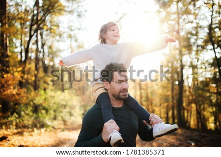 Similar – Foto Bild maennliches portrait im wald