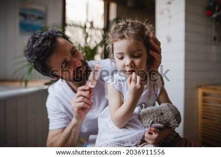 Similar – Image, Stock Photo father combing Lifestyle