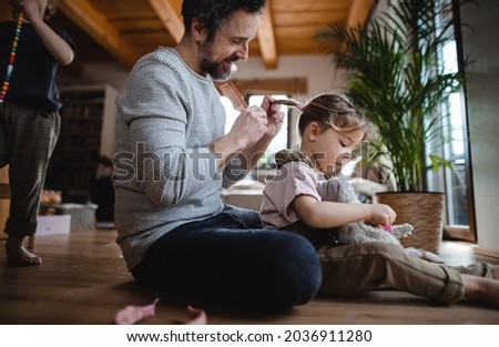 Similar – Image, Stock Photo father combing Lifestyle