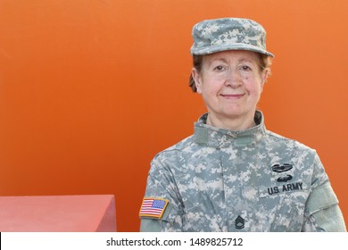 Mature Female U.S. Army Veteran