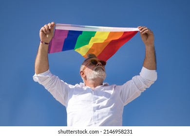 guy with gay flag shirt