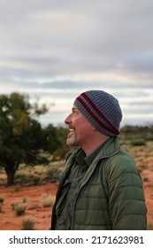 Mature Male Enjoying The Rugged Outdoors