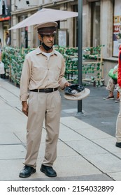 Mature Male Street Artist, Portrait.