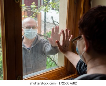 A Mature Man Following The Social Distancing Mandate Issued Due To COVID19 By Now Entering The Home Of A High Risk Elderly Relative He Wants To Visit