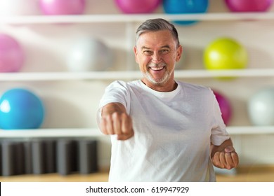 Mature Man In Health Club
