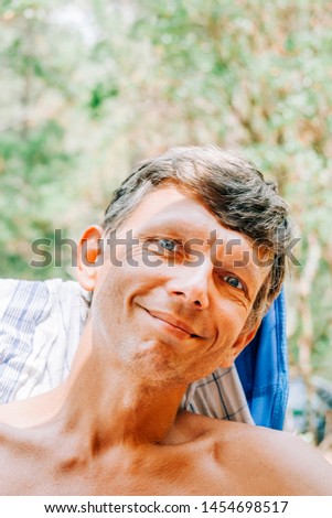 Mature man portrait outdoors - Cap Ferret, Aquitaine, France