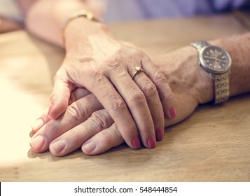 Mature People Romantic Holding Hands