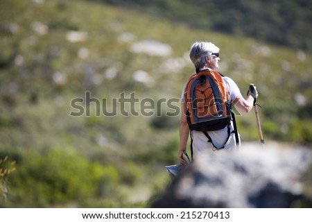 Similar – Foto Bild Sonniger Bergblick vom Lift aus auf den Gipfel