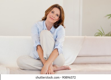 Mature Woman On The Couch