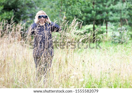 Similar – Foto Bild mädchen auf wiese Glück