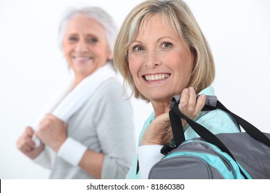 Mature Women At Fitness Center