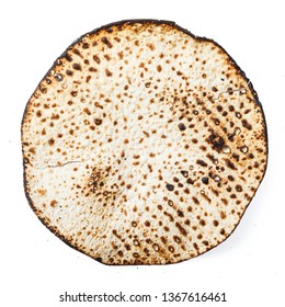 Matzah. Jewish traditional Passover bread. Pesach celebration symbol. Close-up