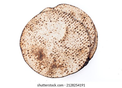 Matzah Shmurah. Jewish Traditional Passover Bread. Pesach Celebration Symbol. Close-up