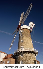Maud Foster 5 Sail Windmill again blue skies, Boston, Lincolnshire, UK - 30th October 2007