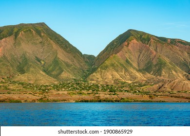 Maui, Hawaii.  Spectacular view of Lahaina and West Maui mountains taken from the pacific ocean.