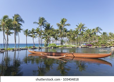 Maui Outrigger Adventure Canoe On Ocean Side Pond