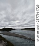 Maule river in a cloudy day