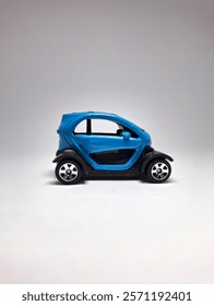 Maumere 14 January 2025, photo of the Matchbox Renault Twizy toy car from the side
