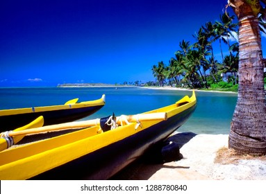 Maunalua Bay, Outrigger Canoe, Oahu, Hawaii, USA