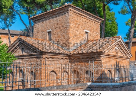 Mausoleo di Galla Placidia in Italian town Ravenna.