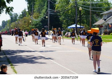 Mauston, Wisconsin USA - August, 22nd 2021: Community Of Mauston Held Their Summer Parade During Juneau County Fair.