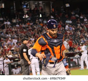 Max Stassi Catcher For The Houston Astros At Chase Field In Phoenix,AZ USA August 15,2017.