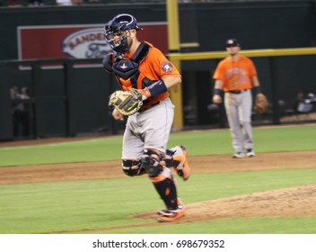 Max Stassi Catcher For The Houston Astros At Chase Field In Phoenix,AZ USA August 15,2017.