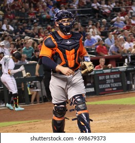 Max Stassi Catcher For The Houston Astros At Chase Field In Phoenix,AZ USA August 15,2017.