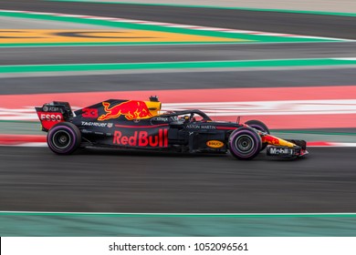 Max Verstappen Netherlands In The Red Bull Racing RB14 F1 2018 Car During