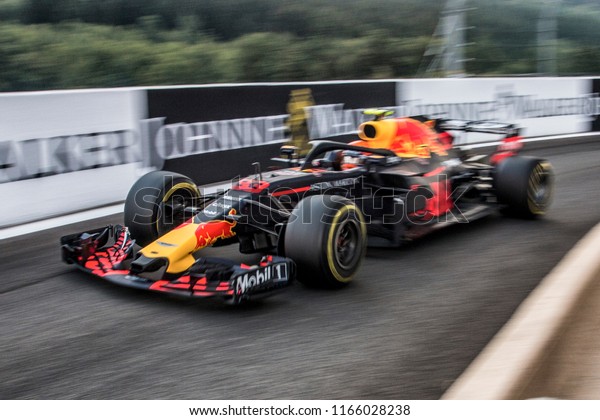 Max Verstappen in the Red Bull\
Racing RB14 during the 2018 Formula 1 Johnnie Walker Belgian Grand\
Prix 24 - 26 august in Spa - Francorchamps\
Belgium