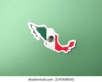 Maxico flag stickers on a green background. - Powered by Shutterstock