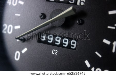 Maximum value of the car mechanical odometer