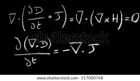 Maxwell Equations on black board