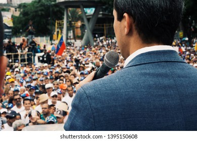 May 11, 2019. Caracas, Venezuela: Juan Guaidó Rallies Crowds In Caracas In Defense Of The National Assembly.