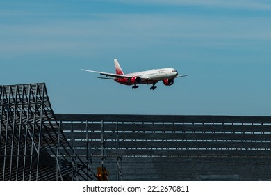 May 11, 2021, Moscow, Russia. The Rossiya Airlines Plane Lands At Sheremetyevo Airport.