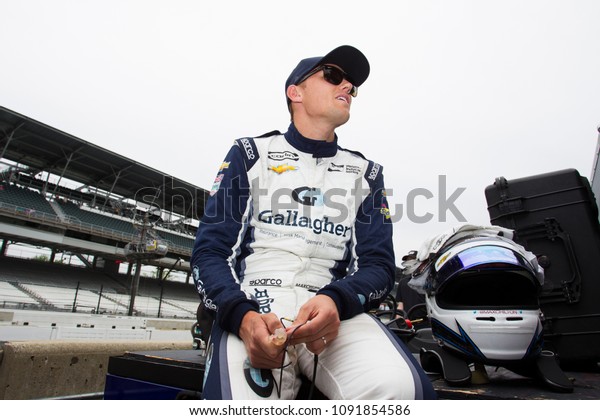 May 12, 2018 - Indianapolis, Indiana, USA: MAX\
CHILTON (59) of England gets suited up prior to practice for the\
IndyCar Grand Prix at Indianapolis Motor Speedway Road Course in\
Indianapolis, Indiana.
