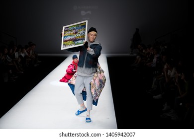 May 14, 2019 - Beijing, China: Models On The Catwalk During Sino-UK Fashion & Design College, Zhejiang Fashion Institute Of Technology Show, Runway - Graduate Fashion Week