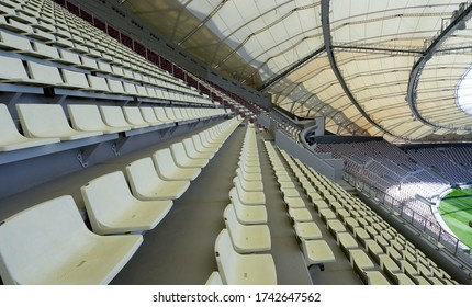  May 16, 2017-DOHA,QATAR:General Interior View Of Seating Area At Khalifa International Stadium In Doha.Khalifa International Stadium Is The First Among The Eight Stadiums For The FIFA World Cup 2022
