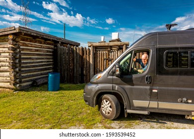 MAY 16 2019, Wood River, IL. USA - Photographer Joe Sohm In RV At Wood River Camp Dubois Wood River Camp Dubois - 1803-1804, Outside Of St. Louis