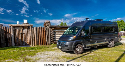 MAY 16 2019, Wood River, IL. USA -- Photographer Joe Sohm's RV At Wood River Camp Dubois Wood River Camp Dubois - 1803-1804, Outside Of St. Louis