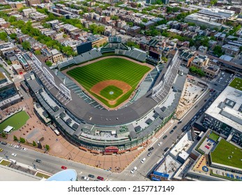 May 16, 2022 - Chicago, Illinois, USA: Aerial view of Guaranteed Rate Field is a Major League Baseball stadium in Chicago, Illinois. 