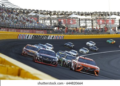 May 20, 2017 - Concord, NC, USA: Daniel Suarez (19) Leads The Field To A Restart During The Monster Energy Open At Charlotte Motor Speedway In Concord, NC.